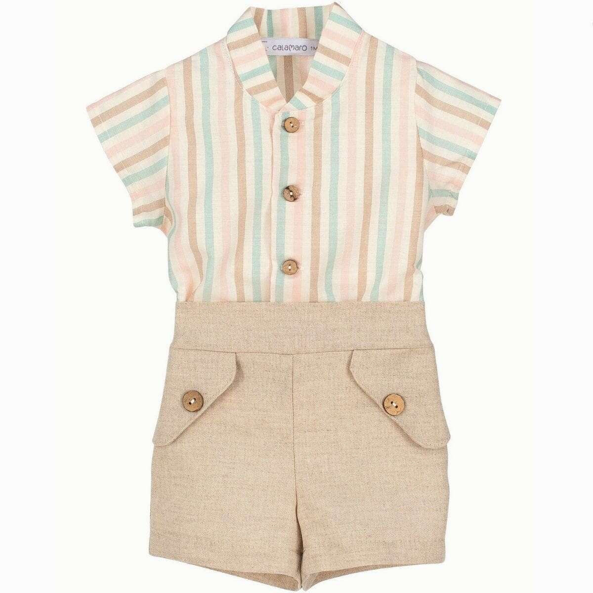 Conjunto camisa con Rayas mistra.