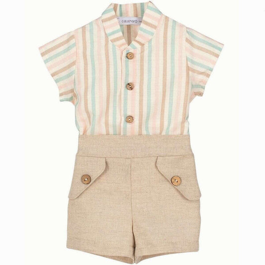 Conjunto camisa con Rayas mistra.