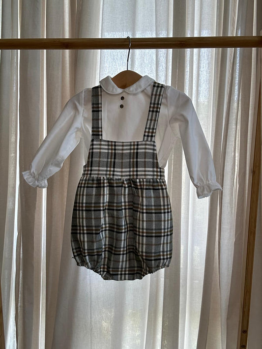 Pelele con blusa cuadros