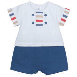 Boys texan color romper