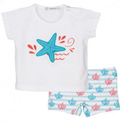 Boys turquoise starfish swimwear