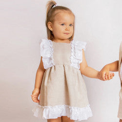 Girls Dress with plumeti ruffles